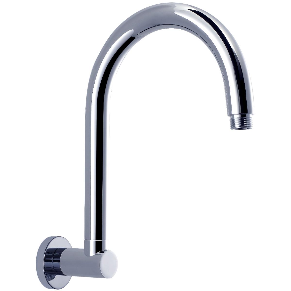 Alders Round Gooseneck Shower Arm 200mm Chrome