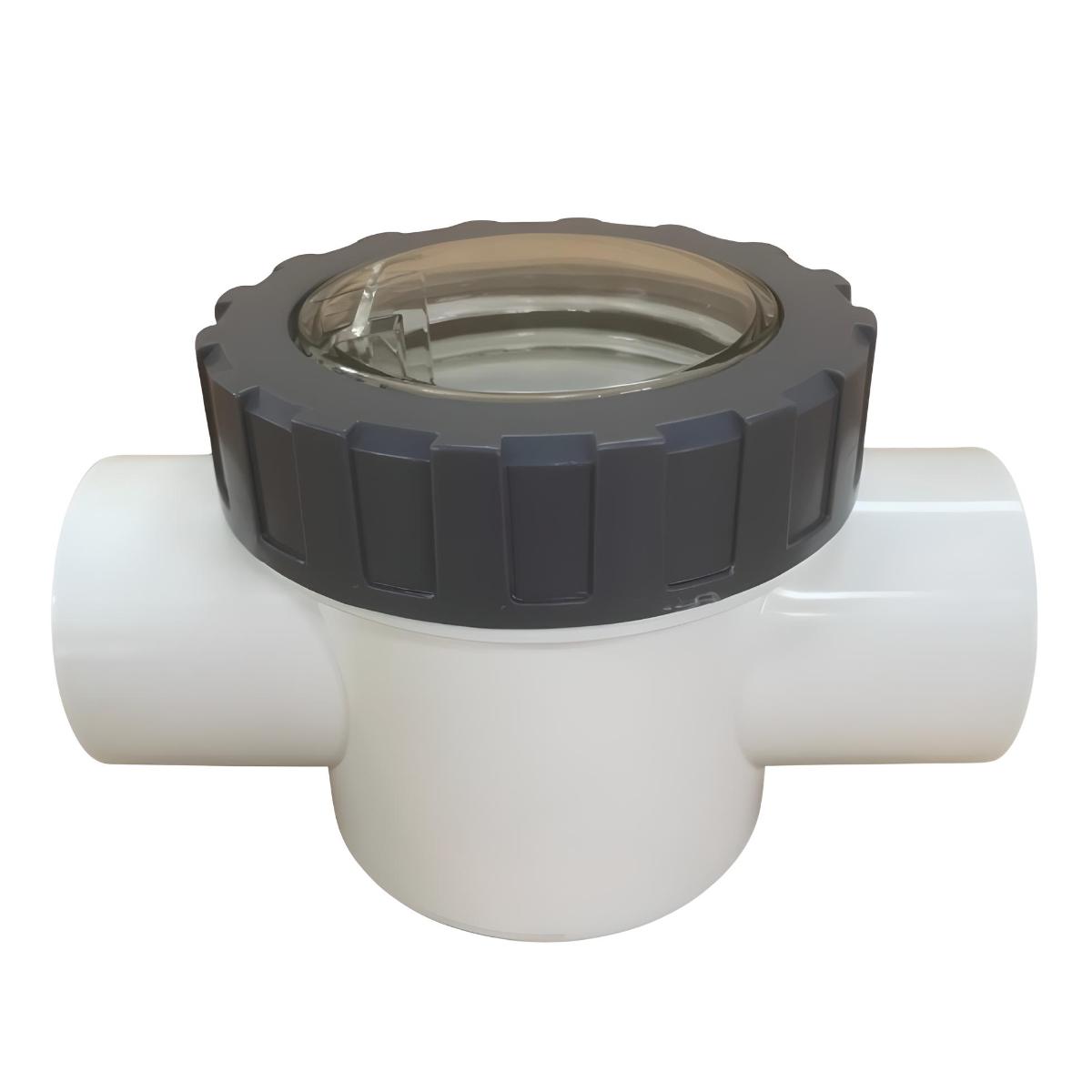 40mm PVC Non Return Valve Clear Lid Solvent Weld
