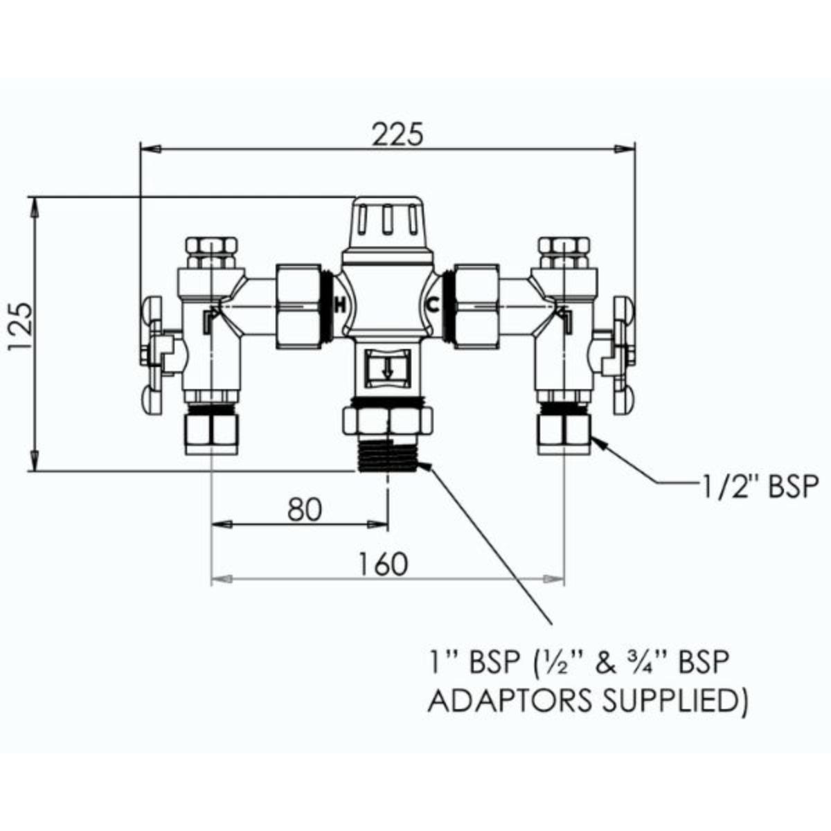 Enware Aquablend 1500 ATM 700 Thermostatic Mixing Valve